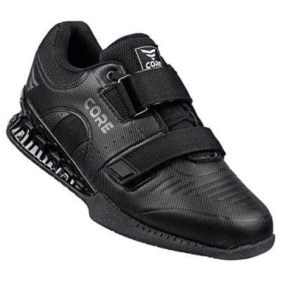 Abbildung von Nordcore Gewichtheberschuhe Force Black, Powerlifting &amp; Bodybuilding Shoes, Squat Schuhe schwarz, 39 EU