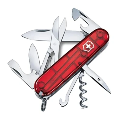 Abbildung von Victorinox Schweizer Taschenmesser, Climber, Multitool, Swiss Army Knife mit 14 Funktionen, Klinge, Korkenzieher, Dosenöffner