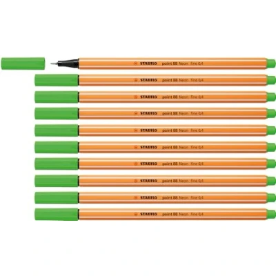 Abbildung von Fineliner STABILO point 88 10er Pack apfelgrün