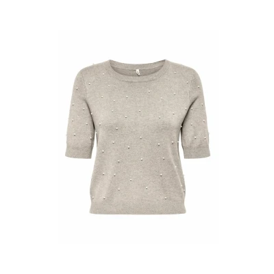 Abbildung von ONLY Onlvenice LIFE SS Oneck KNT Tshirt print, Damen, Größe: XS, Pumice stone