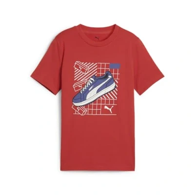 Abbildung von Puma Graphics TEE Unisex Tshirt print für Kinder, Größe: 152, Red fire