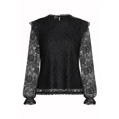 Abbildung von Pieces Pcolline Bluse, Damen, Größe: XL, Black