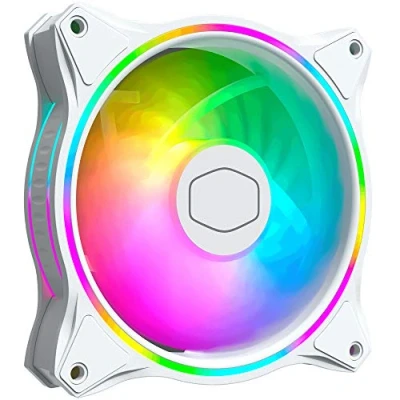 Abbildung von Cooler Master MasterFan MF120 Halo White Edition ARGB mit zwei Beleuchtungs Ringen, Gehäuse &amp; Kühlung, Air Balance Lüfterblätter Smart Sensor und Vibrationsdämpfung 120 mm Weiß
