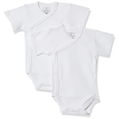 Abbildung von Schnizler Unisex Baby Wickel Body 1/4 Arm 2er Pack 809501, 1 Weiß, 44