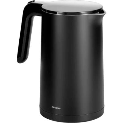 Abbildung von ZWILLING ENFINIGY Wasserkocher mit Edelstahl Kalkfilter &amp; Überhitzungsschutz, kabellos, 1850 Watt, 1,5 Liter, Schwarz