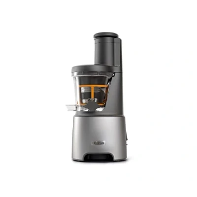 Abbildung von Kenwood PureJuice Pro Entsafter JMP85.00SI, Slow Juicer für selbstgemachte Säfte, XXL Einfüllöffnung ganze Früchte, mit niedriger Drehzahl den Erhalt wichtiger Vitamine, 230 Watt, Silber