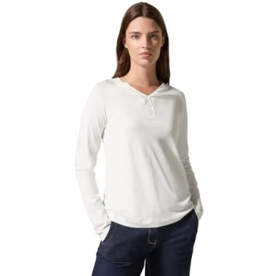 Abbildung von CECIL Damen B321890 EOS_solid Tunic Shirt, Vanilla White, L EU