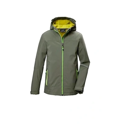 Abbildung von killtec Jungen Softshelljacke/Outdoorjacke mit Kapuze KOW 366 BYS SFTSHLL JCKT, moos, 140, 42161 000