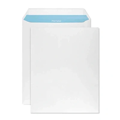 Abbildung von Netuno 250x Versandtasche Weiß DIN C4 229 x 324 mm 90g weißer Briefumschlag groß ohne Fenster haftklebend Umschlag Maxibrief a4 Briefkuvert große big envelope