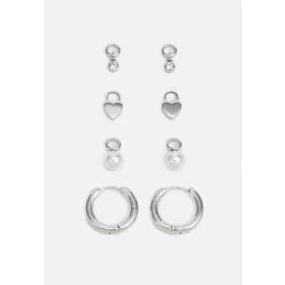 Abbildung von Calvin Klein Huggie SET Ohrringe silvercoloured, Damen, Größe: One Size, Silver coloured