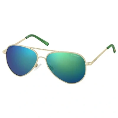 Abbildung von Polaroid Unisex Kinder PLD 8015/N K7 J5G 52 Sonnenbrille, Gold (Gold/Green)