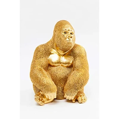 Abbildung von Kare Design Deko Figur Monkey Gorilla, Gold, Objekt, Gorilla Motiv, handbemalt, Unikat, 39x30x28 cm (H/B/T)