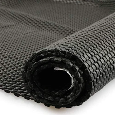 Abbildung von fowong Antirutschmatte Anti Rutsch Teppich 100 x 150cm Auto Kofferraum Rutschmatte Schubladen rutschfeste Unterlage Zuschneidbar DIY für Eßgeräte Matte Obst Schwarz