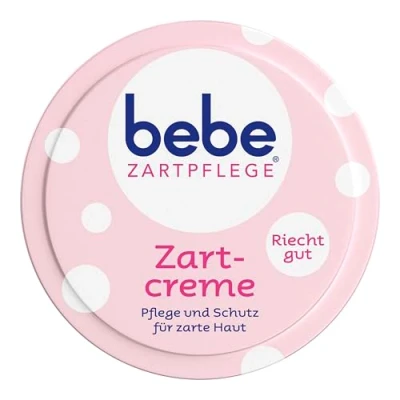 Abbildung von bebe Zartpflege Zartcreme (150 ml), Hautpflege Creme für empfindliche Kinderhaut, angenehm duftende und schützende Feuchtigkeitscreme mit Vitamin E