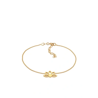Abbildung von Elli Lotus Flower Armband goldcoloured, Damen, Größe: 16, Gold coloured