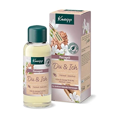 Abbildung von Kneipp Massageöl Du &amp; Ich mit natürlichem ätherischem Patchouli und Zedernholzöl Für sinnliche liebevoll Paarmassagen vegan 100ml