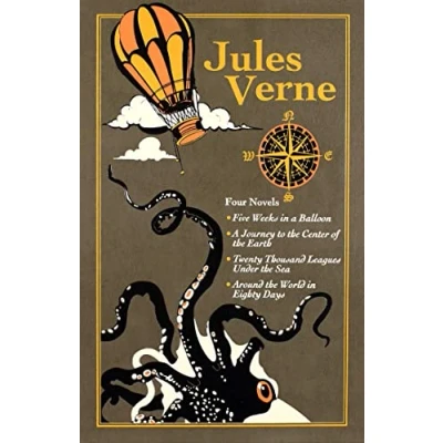 Abbildung von Jules Verne: Five Weeks in A Balloon / Journey to the Center of Earth Twenty Thousand Leagues Under Sea Around World Eighty DayS (Leather bound Classics)
