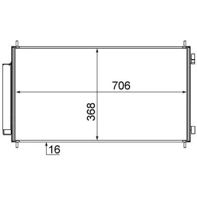 Abbildung von MAHLE ORIGINAL AC 719 000S Klimakondensator mit Trockner 706 HONDA: CR V 3