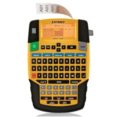 Abbildung von DYMO Rhino 4200 Etikettiergerät Industrielles Beschriftungsgerät mit QWERTZ Tastatur