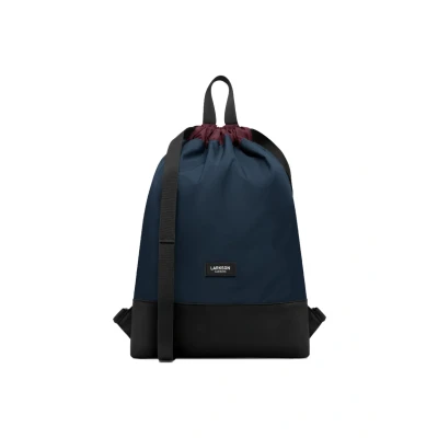 Abbildung von LARKSON Turnbeutel Damen &amp; Herren Blau Rot No 7 Rucksack für Sport und Festival Beutel Klein mit Innentasche Außentasche Schnellzugriff