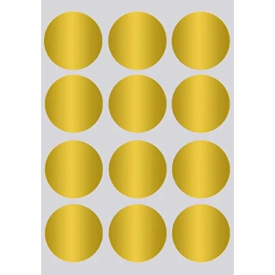 Abbildung von Etiketten Gold 38mm Aufkleber Sticker zur Farbcodierung Größe 3,8cm Klebepunkte 180 Vorteilspack von Royal Green