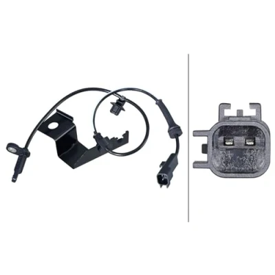Abbildung von HELLA 6PU 358 217 351 ABS Sensor mit Befestigungsclips am Kabel Hallsensor 2 521 FORD: Mondeo 5 Kombi