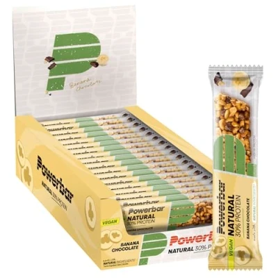 Abbildung von Powerbar Natural Protein Banana Chocolate 18x40g veganer Riegel palmölfrei natürliche Zutaten