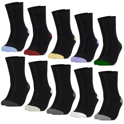 Abbildung von Occulto 10 PAAR SOCKEN für DAMEN aus BAUMWOLLE (Modell: Gertrud) Schwarz mix 35 38