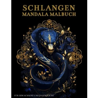 Abbildung von Schlangen Malbuch Für Erwachsene und Jugendliche: Reptilien mit Mandalas Blumen: Anti Stress Geschenke Stressabbau Entspannung