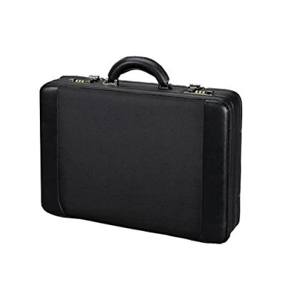 Abbildung von Alassio 45039 Attaché Laptop Koffer MODICA, aus strapazierfähigem Lederimitat, ca. 45,5 x 32,5 10,5 cm, schwarz