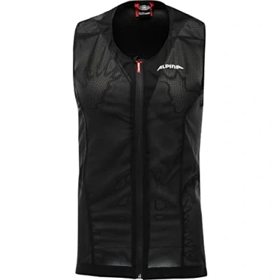 Abbildung von ALPINA PROSHIELD JUNIOR VEST Flexibler, Atmungsaktiver &amp; Individuell Einstellbarer Rückenprotektor Für Kinder, black, 128