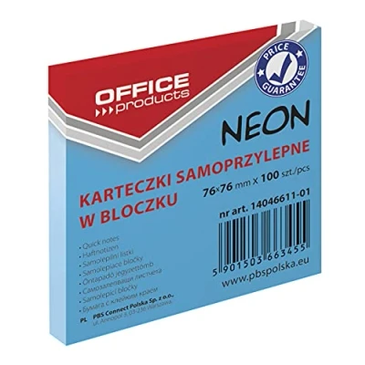 Abbildung von OFFICE PRODUCTS 14046611 01 Haftnotiz 76 X mm, 1 100 Blatt, Neon/blau