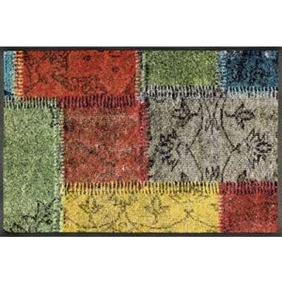 Abbildung von wash+dry Fußmatte, Vintage Patches 40x60 cm, innen und außen, waschbar