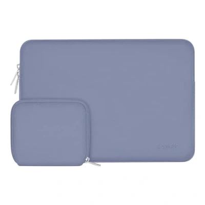 Abbildung von MOSISO Laptop Hülle Tasche Kompatibel mit MacBook Air/Pro Retina,13 13,3 Zoll Notebook,Kompatibel Pro 14 2024 2021 M3 M2 M1 Chip Max,Neopren Sleeve Klein Fall,Lavendel Grau