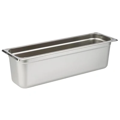 Abbildung von APS 81806 GN 2/4 Behälter, rostfreier Gastronormbehälter Edelstahl, Abmessungen 160 x 530 mm/Höhe 150 mm/Volumen 8,7 Liter
