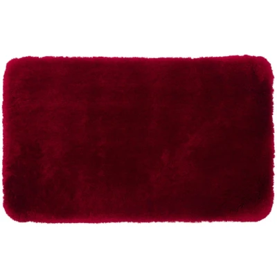 Abbildung von Gözze Deluxe Badteppich Mit extra hohem Flor, 100% Polyester (Mikrofaser), Antirutschbeschichtung, 60 x 100 cm Bordeaux