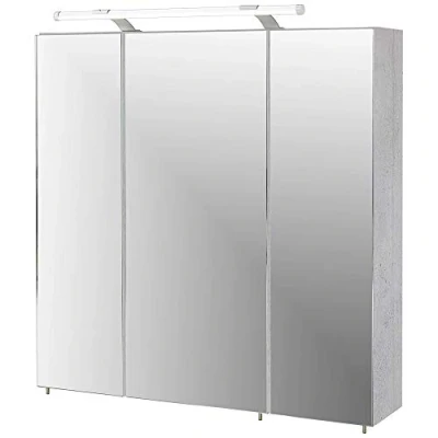 Abbildung von Schildmeyer 127398 Spiegelschrank, 70 x75 x 16 cm, steingrau