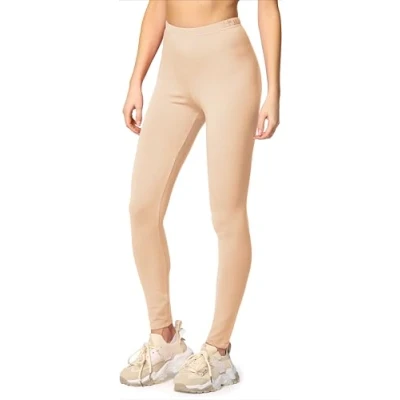 Abbildung von Merry Style Leggings Damen Baumwolle für das ganze Jahr Bequeme Blickdicht Ideal Yoga Sport Gym und Freizeit MS10 198 (Nude,XXL)