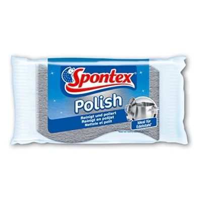 Abbildung von Spontex Polish Edelstahl Putz Scheuerschwamm ideal für Edelstahltöpfe