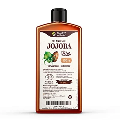 Abbildung von Jojobaöl Bio 150 ml 100% Bio, Rein, Natürlich &amp; Kaltgepresst
