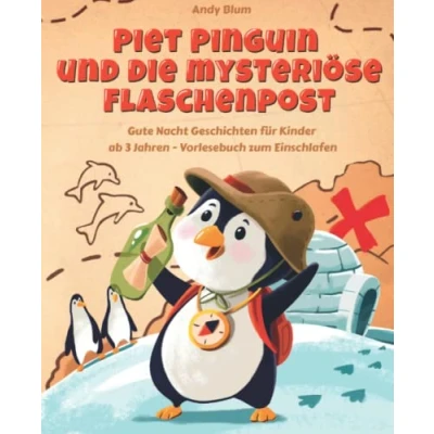 Abbildung von Piet Pinguin und die mysteriöse Flaschenpost: Gute Nacht Geschichten für Kinder ab 3 Jahren Vorlesebuch zum Einschlafen