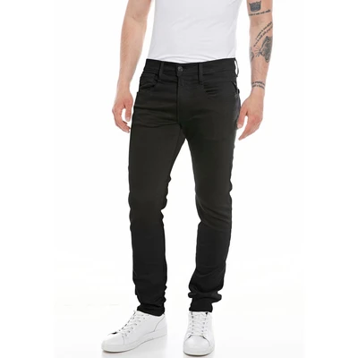 Abbildung von Replay Herren Jeans Anbass Slim Fit Hyperflex Forever Dark mit Stretch, Black 098 (Schwarz), 31W / 34L