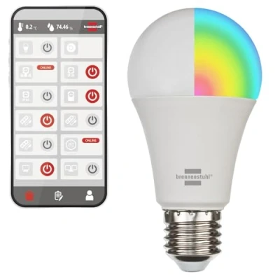 Abbildung von Brennenstuhl Connect WLAN LED Glühbirne SB 800 E27 (Kompatibel mit Alexa und Google Assistant, kein Hub notwendig, smarte 2.4 GHz kostenfreier App, 810lm, 9W)