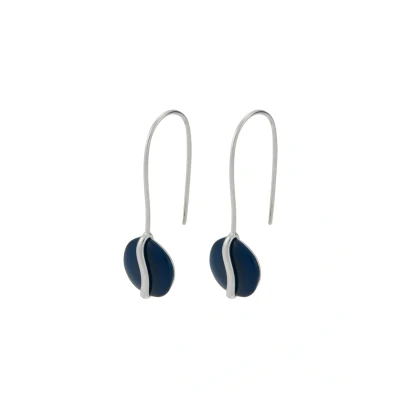 Abbildung von Skagen Damenohrringe Sofie Sea Glass Pull Through Organic Shape blau, SKJ1812040