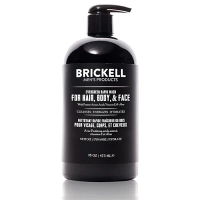 Abbildung von Brickell Men&#039;s Rapid Wash Natürlich und Organisch 3 in 1 Body Shower Gel für Männer (Evergreen, 16 Ounce)