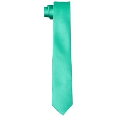 Abbildung von DonDon Krawatten für Herren handgefertigt Seiden Look 6 cm Krawatte Mint