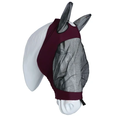 Abbildung von Weatherbeeta Fliegenmaske Deluxe Stretch mit Ohren Purpur/Schwarz Mini