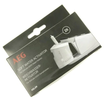 Abbildung von AEG AEL09 Anti Kalk Patronen für Dampfstation ST6 1 4LG, 6D(Weichwasser Aktivator, Vorbeugung von Verkalkung, hocheffiziente Filtration, Zubehör Dampfstation, einfache Handhabung, 2 Stück, weiß)