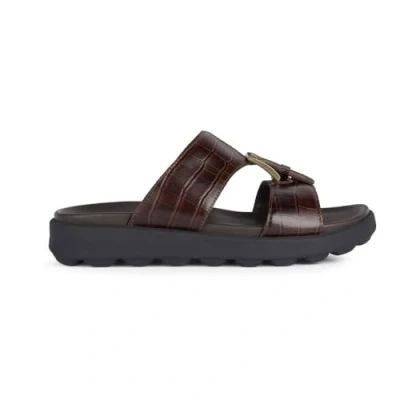 Abbildung von Geox Herren U SPHERICA EC6 D Slide Sandal, Dark Brown, 42 EU