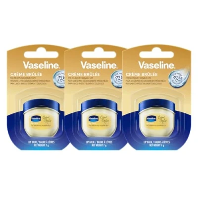 Abbildung von Vaseline Lip Therapy Crème Brûlée Pflegender Lippenbalsam für optimale Feuchtigkeit (Crème (3er Pack))